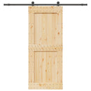 vidaXL Csúszó ajtó NARVIK Természetes és Fekete 95 x 210 cm (213,5 cm)