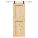 vidaXL Csúszó ajtó NARVIK Természetes és Fekete 80 x 210 cm (152,5 cm)