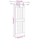 vidaXL Csúszó ajtó NARVIK Természetes és Fekete 80 x 210 cm (152,5 cm)