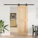 vidaXL Csúszó ajtó NARVIK Természetes és Fekete 80 x 210 cm (213,5 cm)