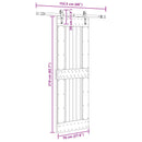 vidaXL Csúszó ajtó NARVIK Természetes és Fekete 70 x 210 cm (152,5 cm)