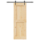 vidaXL Csúszó ajtó NARVIK Természetes és Fekete 80 x 210 cm (152,5 cm)
