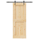 vidaXL Csúszó ajtó NARVIK Természetes és Fekete 85 x 210 cm (152,5 cm)
