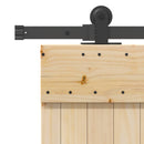 vidaXL Csúszó ajtó NARVIK Természetes és Fekete 80 x 210 cm (152,5 cm)