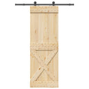 vidaXL Csúszó ajtó NARVIK Természetes és Fekete 80 x 210 cm (152,5 cm)