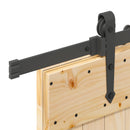 vidaXL Csúszó ajtó NARVIK Természetes és Fekete 95 x 210 cm (213,5 cm)
