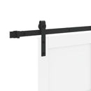 vidaXL Csúszó ajtó Fehér és Fekete 83 x 232 cm Tömör Fenyőfa