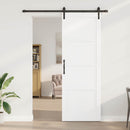 vidaXL Csúszó ajtó Fehér és Fekete 83 x 232 cm Tömör Fenyőfa