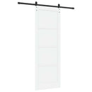 vidaXL Csúszó ajtó Fehér és Fekete 83 x 232 cm Tömör Fenyőfa