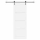 vidaXL Csúszó ajtó Fehér és Fekete 83 x 232 cm Tömör Fenyőfa