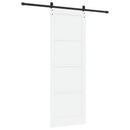 vidaXL Csúszó ajtó Fehér és Fekete 83 x 232 cm Tömör Fenyőfa