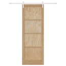 vidaXL Csúszó ajtó Természetes és Fehér 83 x 232 cm Tömör Fenyőfa