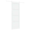 vidaXL Csúszó ajtó Fehér 83 x 232 cm Tömör Fenyőfa