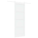 vidaXL Csúszó ajtó Fehér 83 x 232 cm Tömör Fenyőfa