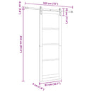 vidaXL Csúszó ajtó Fehér 83 x 232 cm Tömör Fenyőfa