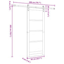 vidaXL Csúszó ajtó Fehér 83 x 202 cm Tömör Fenyőfa