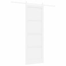 vidaXL Csúszó ajtó Fehér 83 x 232 cm Tömör Fenyőfa