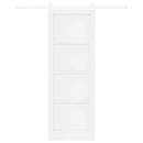 vidaXL Csúszó ajtó Fehér 83 x 232 cm Tömör Fenyőfa