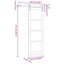 vidaXL Csúszó ajtó Természetes 73,5 x 211 cm Tömör Fenyőfa