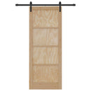 vidaXL Csúszó ajtó Természetes 83 x 211 cm Tömör Fenyőfa