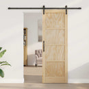 vidaXL Csúszó ajtó Természetes 73,5 x 211 cm Tömör Fenyőfa