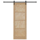 vidaXL Csúszó ajtó Természetes 83 x 232 cm Tömör Fenyőfa