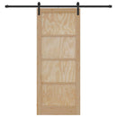 vidaXL Csúszó ajtó Természetes 86 x 211 cm Tömör Fenyőfa