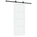 vidaXL Csúszó ajtó Fehér és Fekete 83 x 202 cm Tömör Fenyőfa
