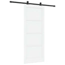 vidaXL Csúszó ajtó Fehér és Fekete 83 x 202 cm Tömör Fenyőfa