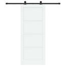 vidaXL Csúszó ajtó Fehér és Fekete 83 x 202 cm Tömör Fenyőfa