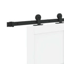 vidaXL Csúszó ajtó Fehér és Fekete 83 x 202 cm Tömör Fenyőfa