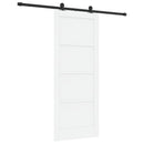 vidaXL Csúszó ajtó Fehér és Fekete 83 x 202 cm Tömör Fenyőfa