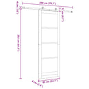 vidaXL Csúszó ajtó Fehér 83 x 232 cm Tömör Fenyőfa