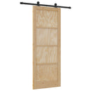 vidaXL Csúszó ajtó ORKDAL Természetes 83 x 211 cm Tömör Fenyőfa
