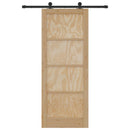 vidaXL Csúszó ajtó ORKDAL Természetes 83 x 211 cm Tömör Fenyőfa