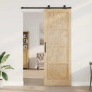 vidaXL Csúszó ajtó ORKDAL 83 x 232 cm Tömör Fenyőfa Természetes