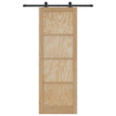 vidaXL Csúszó ajtó ORKDAL 83 x 232 cm Tömör Fenyőfa Természetes