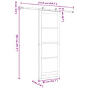 vidaXL Csúszó ajtó ORKDAL Természetes 83 x 232 cm Tömör Fenyőfa