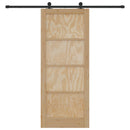 vidaXL Csúszó ajtó ORKDAL Természetes 86 x 211 cm Tömör Fenyőfa