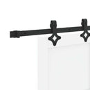 vidaXL Csúszó ajtó Fehér és Fekete 83 x 232 cm Tömör Fenyőfa