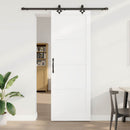 vidaXL Csúszó ajtó Fehér és Fekete 83 x 232 cm Tömör Fenyőfa