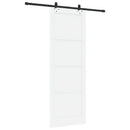 vidaXL Csúszó ajtó Fehér és Fekete 83 x 232 cm Tömör Fenyőfa