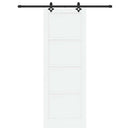 vidaXL Csúszó ajtó Fehér és Fekete 83 x 232 cm Tömör Fenyőfa