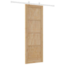 vidaXL Csúszó ajtó Természetes és Fehér 73,5 x 211 cm Tömör Fenyőfa