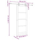 vidaXL Csúszó ajtó Természetes és Fehér 83 x 232 cm Tömör Fenyőfa