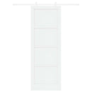 vidaXL Csúszó ajtó Fehér 83 x 232 cm Tömör Fenyőfa