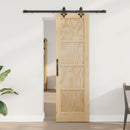 vidaXL Csúszó ajtó ORKDAL Természetes 61 x 198,5 cm Tömör Fenyőfa