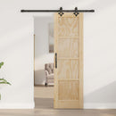 vidaXL Csúszó ajtó ORKDAL Természetes 61 x 198,5 cm Tömör Fenyőfa