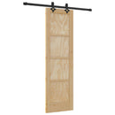 vidaXL Csúszó ajtó ORKDAL Természetes 61 x 198,5 cm Tömör Fenyőfa