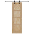 vidaXL Csúszó ajtó ORKDAL Természetes 61 x 198,5 cm Tömör Fenyőfa